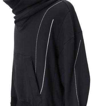 EMBROIDERED BOX HOODIE　BLACK No.11