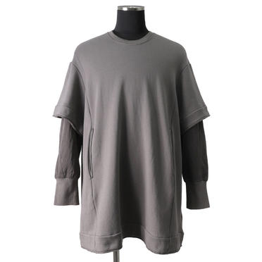LAYERED SLEEVE PULLOVER　TAUPE No.1
