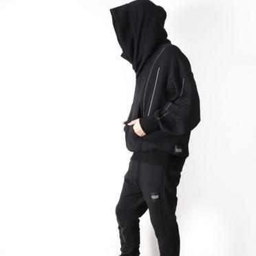 EMBROIDERED BOX HOODIE　BLACK No.23