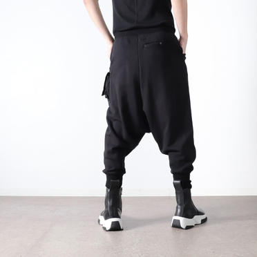 LOW CROTCH SWEAT PANTS　BLACK No.20