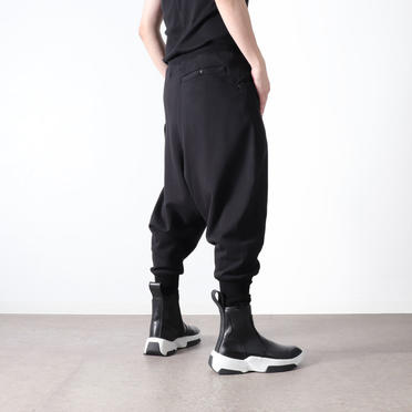 LOW CROTCH SWEAT PANTS　BLACK No.21