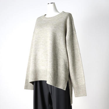 MIDIUMISOLID crew neck P/O　BEIGE No.2