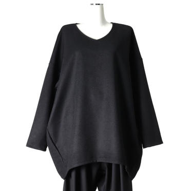 [SALE] 30%OFF　mizuiro ind v/neck cocoon PO　BLACK No.1