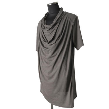 LAYERED DRAPE NECK T-SHIRT　GRAY No.2