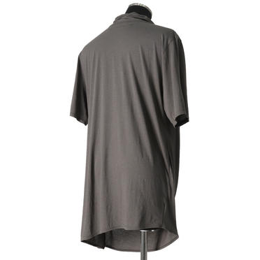 LAYERED DRAPE NECK T-SHIRT　GRAY No.6