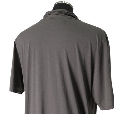 LAYERED DRAPE NECK T-SHIRT　GRAY No.10