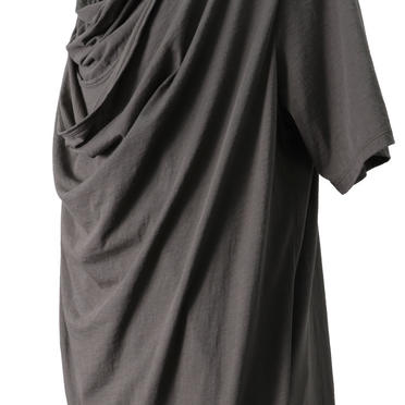 LAYERED DRAPE NECK T-SHIRT　GRAY No.11