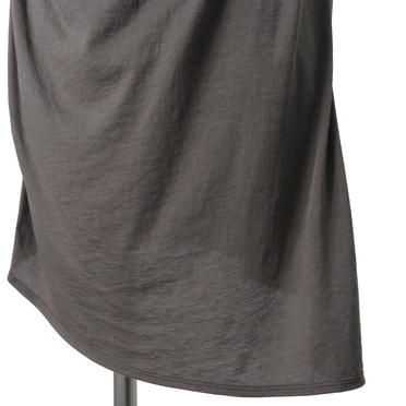 LAYERED DRAPE NECK T-SHIRT　GRAY No.12