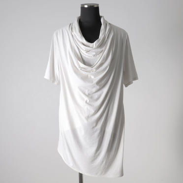 LAYERED DRAPE NECK T-SHIRT　PLASTER No.1