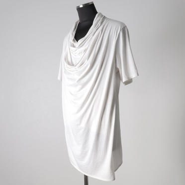 LAYERED DRAPE NECK T-SHIRT　PLASTER No.2