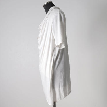 LAYERED DRAPE NECK T-SHIRT　PLASTER No.3