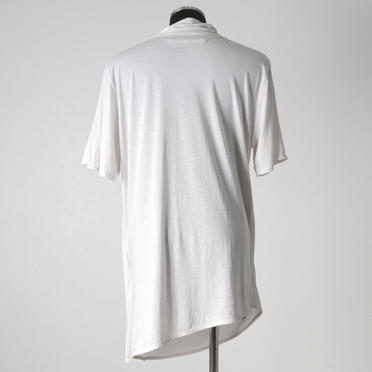 LAYERED DRAPE NECK T-SHIRT　PLASTER No.5