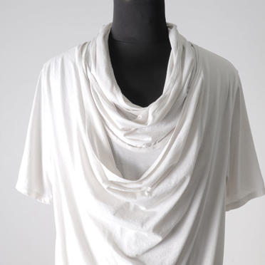 LAYERED DRAPE NECK T-SHIRT　PLASTER No.7