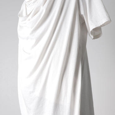 LAYERED DRAPE NECK T-SHIRT　PLASTER No.10