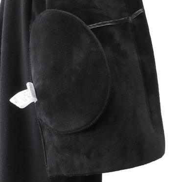 MIDIUMISOLID bonding hooded short coat　BLACK No.12