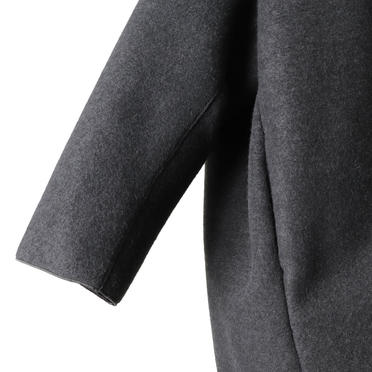 MIDIUMISOLID bonding hooded short coat　GRAY No.10