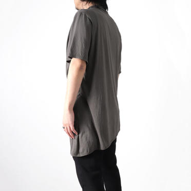 LAYERED DRAPE NECK T-SHIRT　GRAY No.16