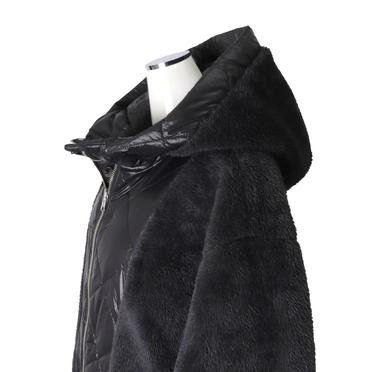 MIDIUMISOLID reversible quilting coat　BLACK No.13