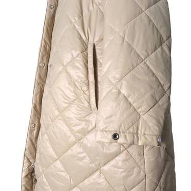 MIDIUMISOLID reversible quilting coat　BEIGE No.8