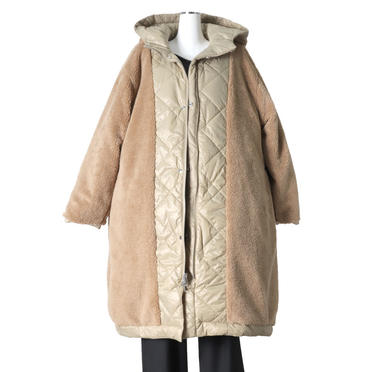 MIDIUMISOLID reversible quilting coat　BEIGE No.10