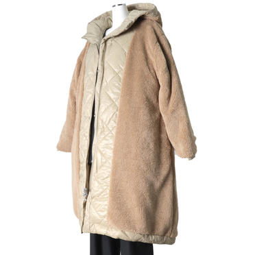 MIDIUMISOLID reversible quilting coat　BEIGE No.11