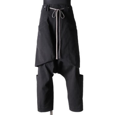 Wide Lowclotch Pants　BLACK No.1