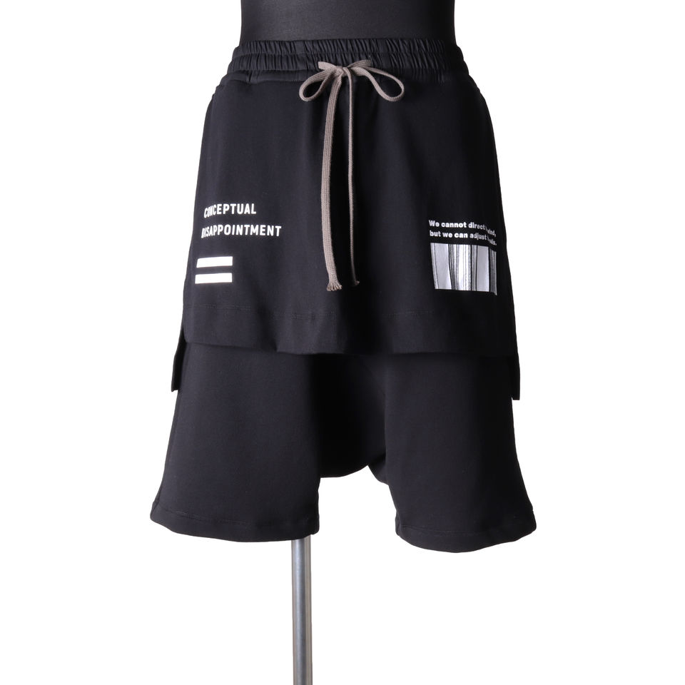 Skirt Combi Sarrouel Shorts　BLACK