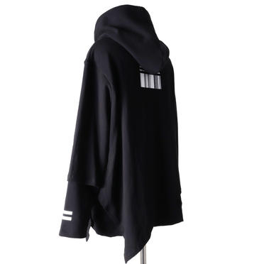 Asymmetry Layered Hoodie　BLACK No.5