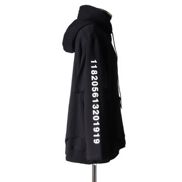 Asymmetry Layered Hoodie　BLACK No.8