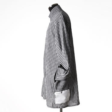 Checked Long Shirts　BK×WH No.4