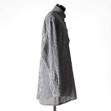 Checked Long Shirts　BK×WH No.8