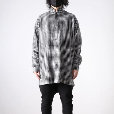 Checked Long Shirts　BK×WH No.15