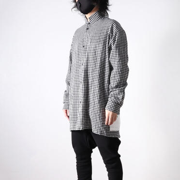 Checked Long Shirts　BK×WH No.16