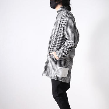 Checked Long Shirts　BK×WH No.17