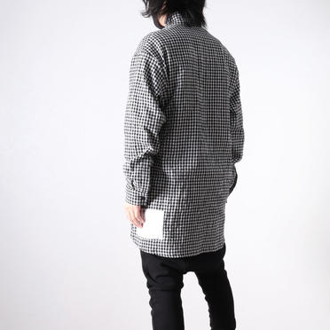 Checked Long Shirts　BK×WH No.18