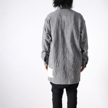 Checked Long Shirts　BK×WH No.19