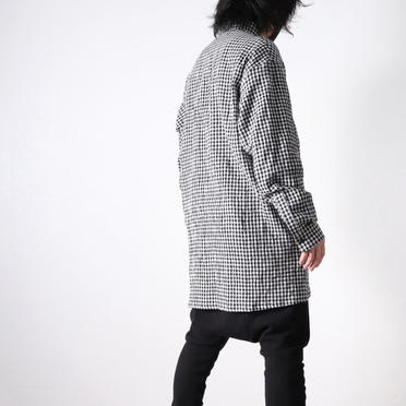 Checked Long Shirts　BK×WH No.20