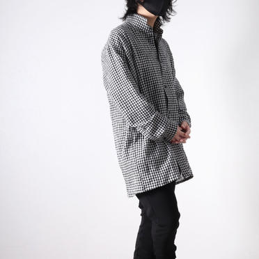 Checked Long Shirts　BK×WH No.23