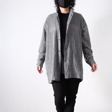 Checked Long Shirts　BK×WH No.24