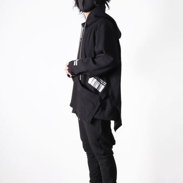 Asymmetry Layered Hoodie　BLACK No.21