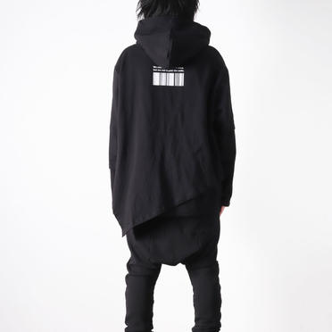 Asymmetry Layered Hoodie　BLACK No.23