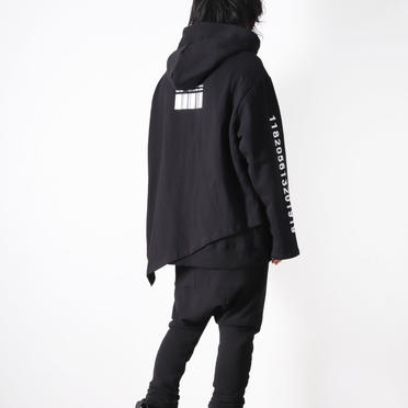 Asymmetry Layered Hoodie　BLACK No.24