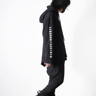 Asymmetry Layered Hoodie　BLACK No.26