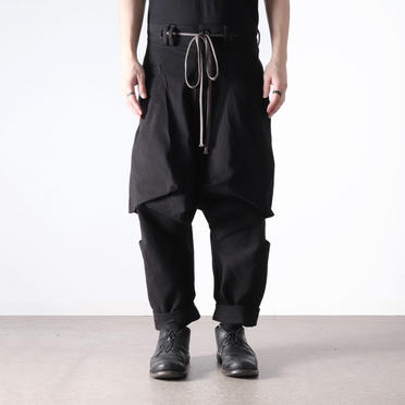 Wide Lowclotch Pants　BLACK No.17