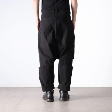 Wide Lowclotch Pants　BLACK No.21