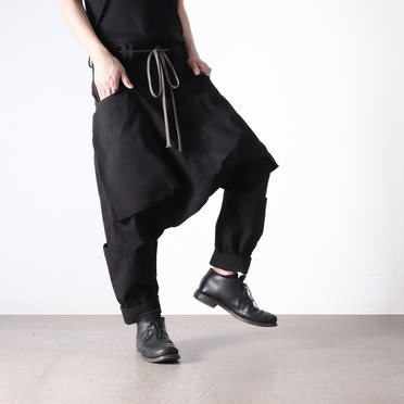 Wide Lowclotch Pants　BLACK No.24