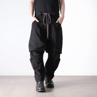 Wide Lowclotch Pants　BLACK No.26