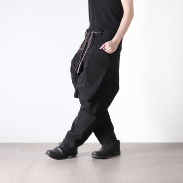 Wide Lowclotch Pants　BLACK No.28