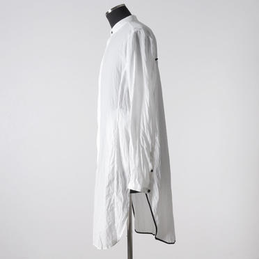 Wジョーゼット ロングシャツ　WHITE No.3