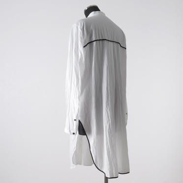 Wジョーゼット ロングシャツ　WHITE No.5